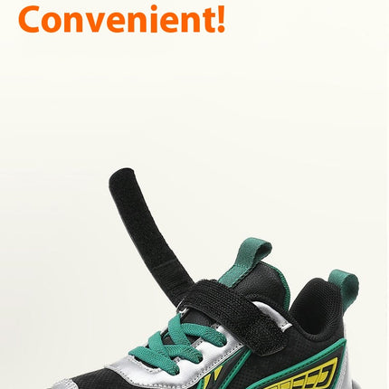 Kids Athletic Shoes Boys Running Lightweight Faux Leather Sneakers