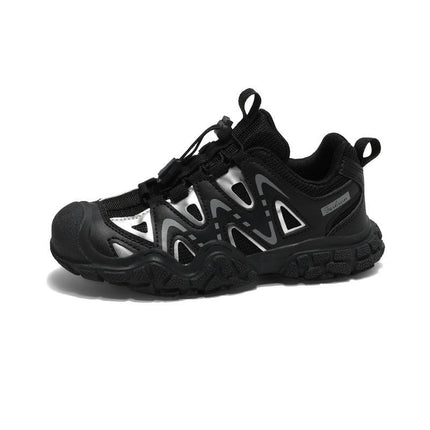Boys Kids Running Shoes Sports Faux Leather Non Slip Sneakers