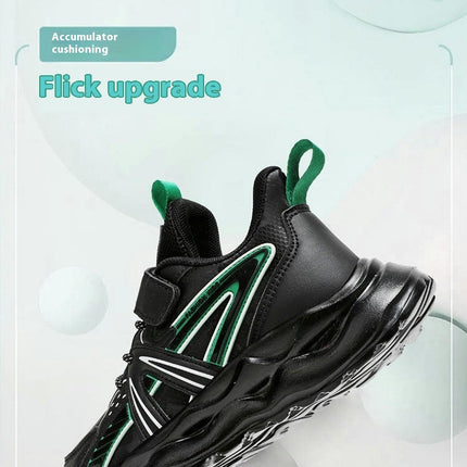 Boys Lightweight Faux Leather Running Tennis Athletic Kids Sneakers