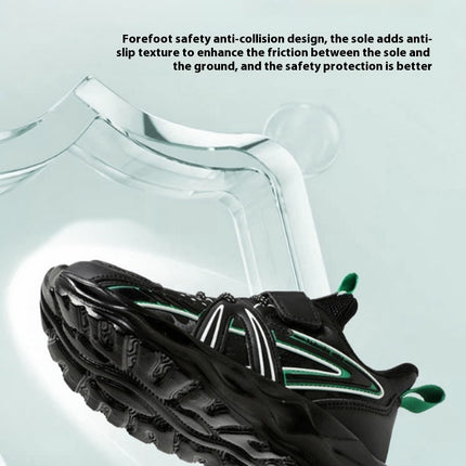 Boys Lightweight Faux Leather Running Tennis Athletic Kids Sneakers