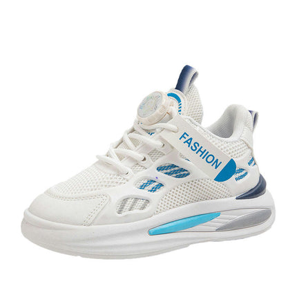 Kids Boys Breathable Walking Faux Leather Lightweight Sneakers