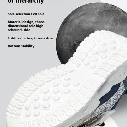 Kids Faux Leather Sneakers Boy Cushion Athletic Running Sneakers