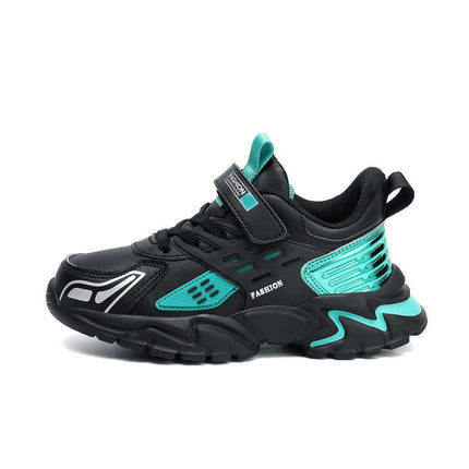Kids Running Sneakers Boys Tennis Cushion Faux Leather Sneakers