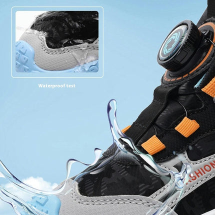 Boy Fashion Sneakers Outdoor Anti Slip Faux Leather Sneakers