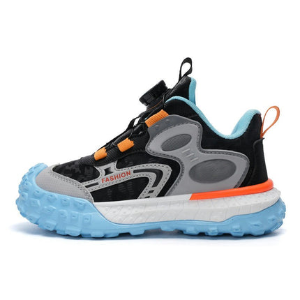 Boy Fashion Sneakers Outdoor Anti Slip Faux Leather Sneakers
