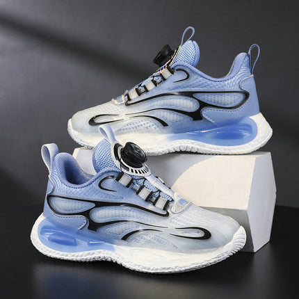 Boys Fashion Faux Leather Lightweight Cool Basketball Sneakers