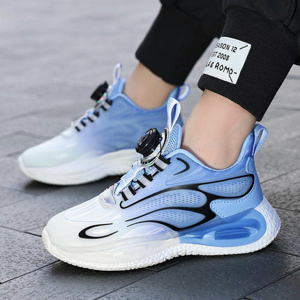 Boys Fashion Faux Leather Lightweight Cool Basketball Sneakers