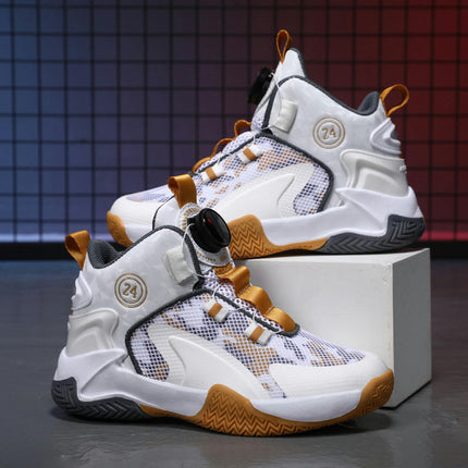 Kids Little Boy Basketball Walking Faux Leather Lightweight Sneakers