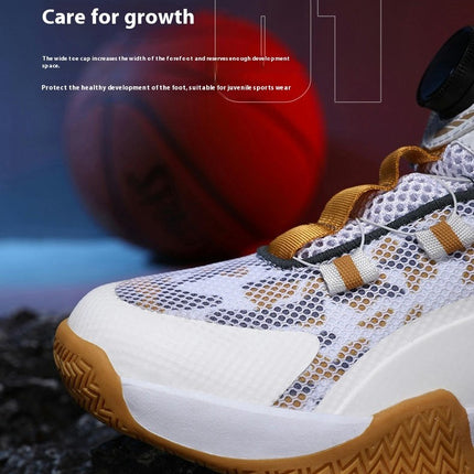 Kids Little Boy Basketball Walking Faux Leather Lightweight Sneakers
