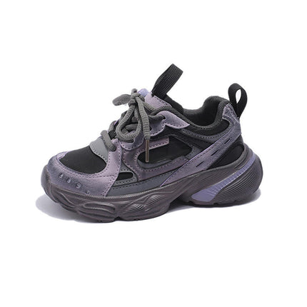 Boy Running Tennis Sneakers Breathable Faux Leather Sneakers