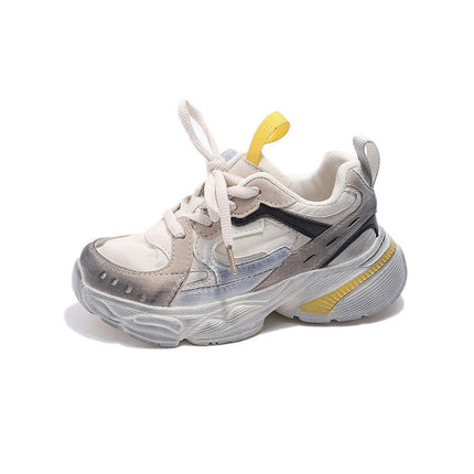 Boy Running Tennis Sneakers Breathable Faux Leather Sneakers