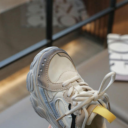 Boy Running Tennis Sneakers Breathable Faux Leather Sneakers