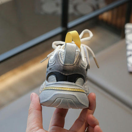 Boy Running Tennis Sneakers Breathable Faux Leather Sneakers