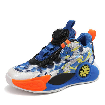 Boys Faux Leather Sneakers Durable Lightweight Non Slip Sneakers
