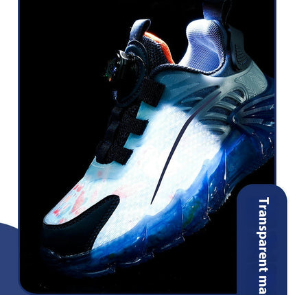 Little Boys Faux Leather Kids Fashion Non Slip Basketball Sneakers