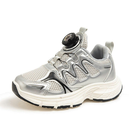 Kids Outdoor Sneakers for Boys Running Faux Leather Sneakers