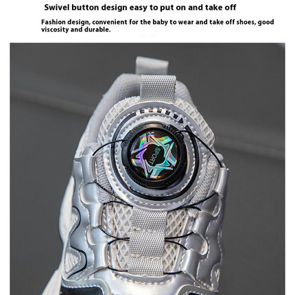 Kids Outdoor Sneakers for Boys Running Faux Leather Sneakers