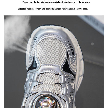 Kids Outdoor Sneakers for Boys Running Faux Leather Sneakers