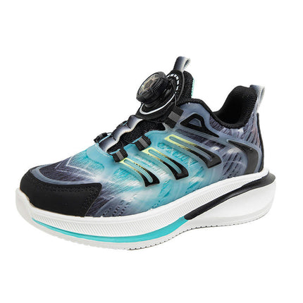 Little Boys Running Sneakers Kids Faux Leather Mesh Sneakers