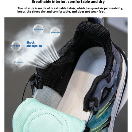 Little Boys Running Sneakers Kids Faux Leather Mesh Sneakers