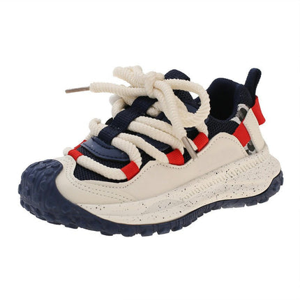 Kids Boy Fashion Comfortable Faux Leather Sneakers for Outdoor