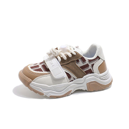 Kids Boy Fashion Casual Faux Leather Sneakers for School Walking