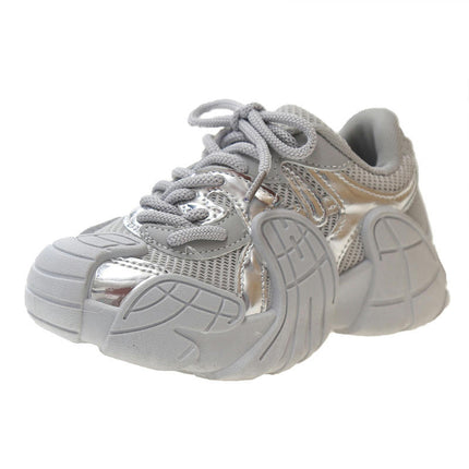 Boys Platform Sneakers Fashion Faux Leather Running Sport Shoes