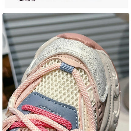 Boys Mesh Sneakers for Kids Non Slip Fashion Faux Leather Sneakers