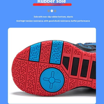 Kids Basketball Sneakers Fashion Faux Leather Sneakers for Boys