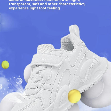 Athletic Running Shoes for Boys Lightweight Faux Leather Sneakers