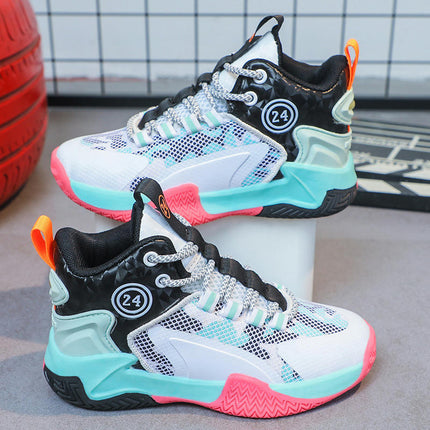 Children Basketball Sneakers Boys High Top Non Slip Sport Shoes