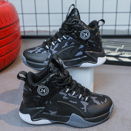Children Basketball Sneakers Boys High Top Non Slip Sport Shoes