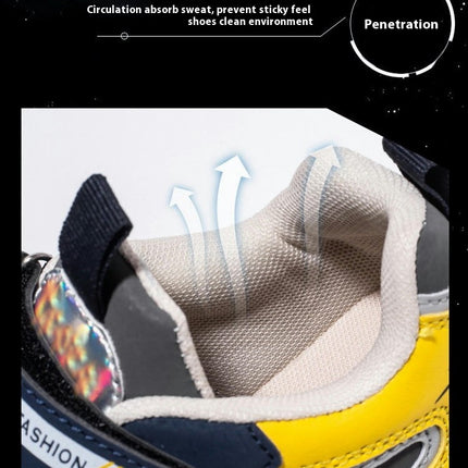 Boys Kids Faux Leather Tennis Running Athletic School Sneakers