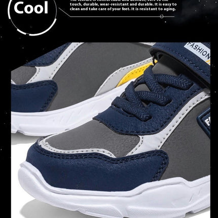 Boys Kids Faux Leather Tennis Running Athletic School Sneakers