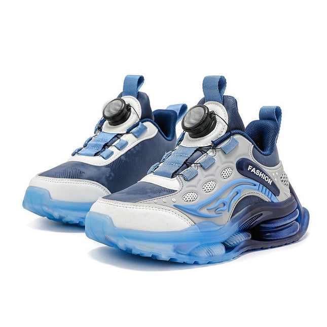 Kids Boys Faux Leather Breathable Tennis Running Casual Sneakers