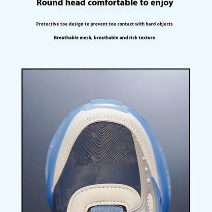 Kids Boys Faux Leather Breathable Tennis Running Casual Sneakers