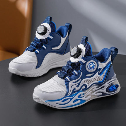 Boys Sneakers Basketball Lightweight Kids Faux Leather Sneakers