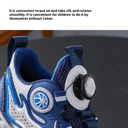 Boys Sneakers Basketball Lightweight Kids Faux Leather Sneakers