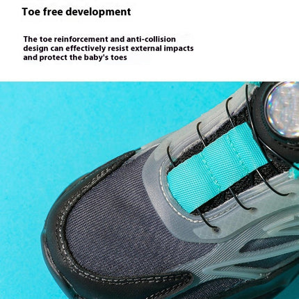 Kids Sneakers Boys Cushion Athletic Running Faux Leather Sneakers