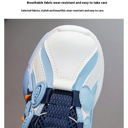 Boys Sneakers Kids Faux Leather Breathable Lightweight Sneakers