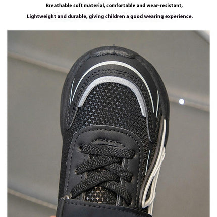 Big Kids Boys Fashion Sneakers Thick Sole Faux Leather Sneakers