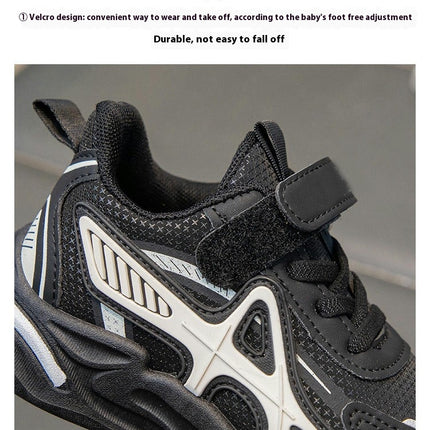 Big Kids Boys Fashion Sneakers Thick Sole Faux Leather Sneakers