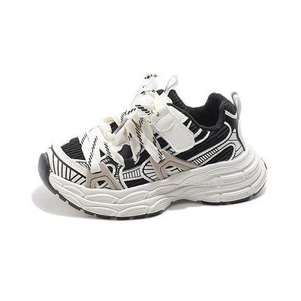Boys Children Schoonl Running Sports Leisure Faux Leather Sneakers