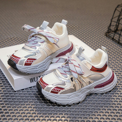 Kids Boys Fashion Sneakers Faux Leather Lightweight Sneakers