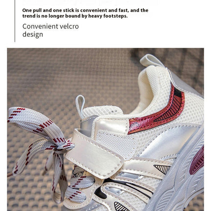 Kids Boys Fashion Sneakers Faux Leather Lightweight Sneakers