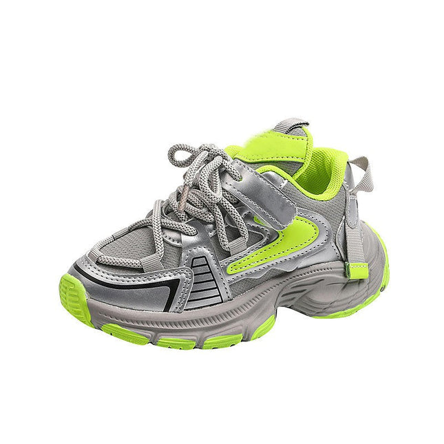 Boys Primary School Students Spring Autumn Faux Leather Sneakers