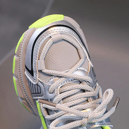 Boys Primary School Students Spring Autumn Faux Leather Sneakers