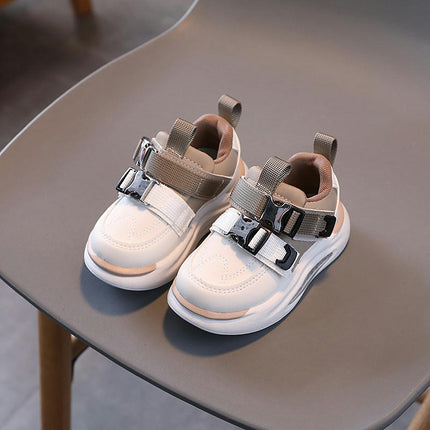 Child Boys Antiskid Tennis Sneakers Outdoor Faux Leather Sneakers