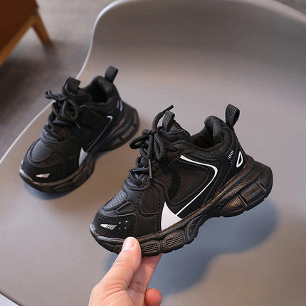 Toddler Sports Shoes Little Kid Boys Running Faux Leather Sneakers