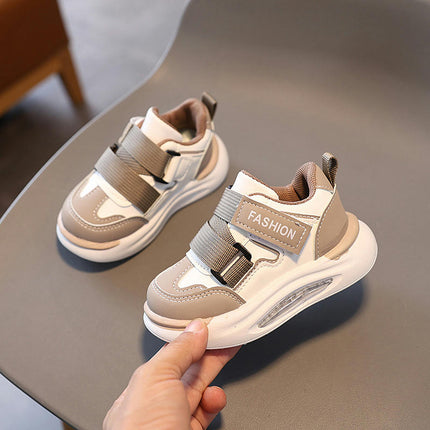 Kids Boys Running Primary School Students Faux Leather Sneakers